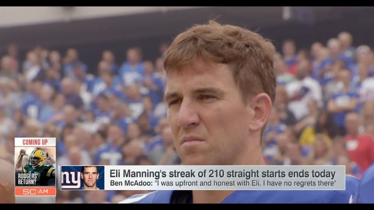 Ben McAdoo on Benching Eli Manning: 