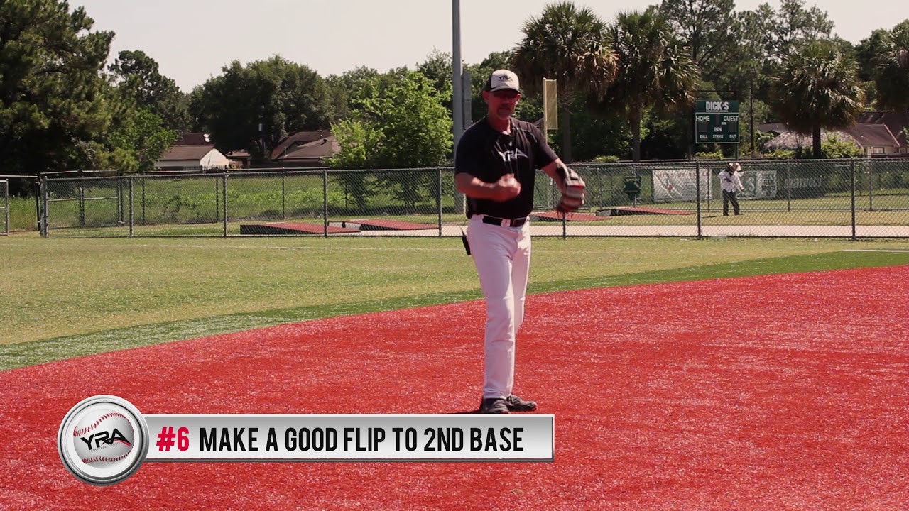 Baseball:  2nd Base Fielding- Double play, ball hit at you, squared up with a flip