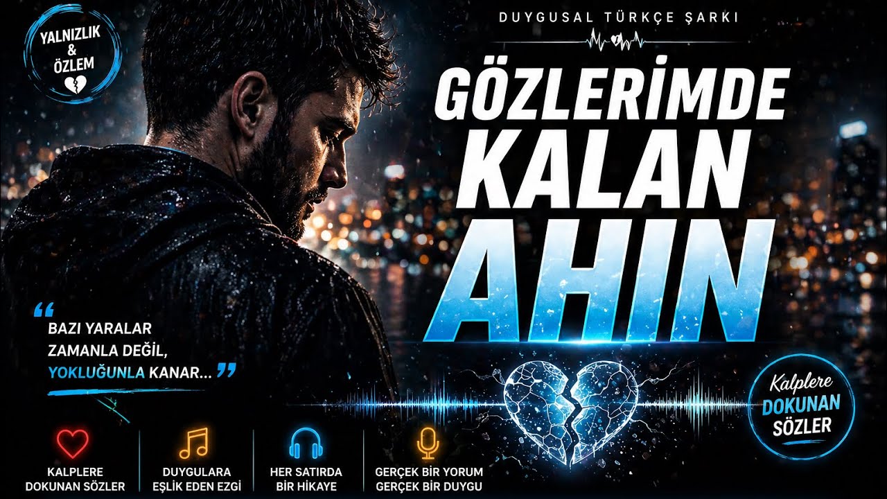 Gözlerimde Kalan Ahın | Duygusal Türkçe Şarkı | Yalnızlık & Özlem
