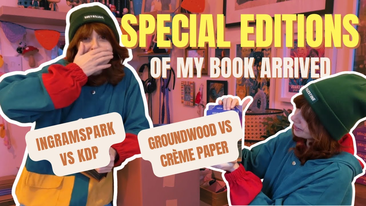 Unboxing the special editions of my book! + comparing Ingramspark vs KDP (groundwood & cr&egrave;me paper)