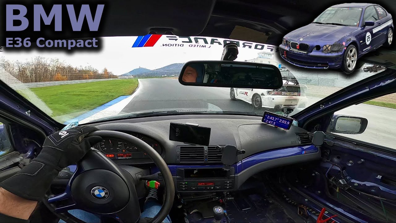 BMW E46 Compact 318ti | racing car | slippery POV driving | 2nd round