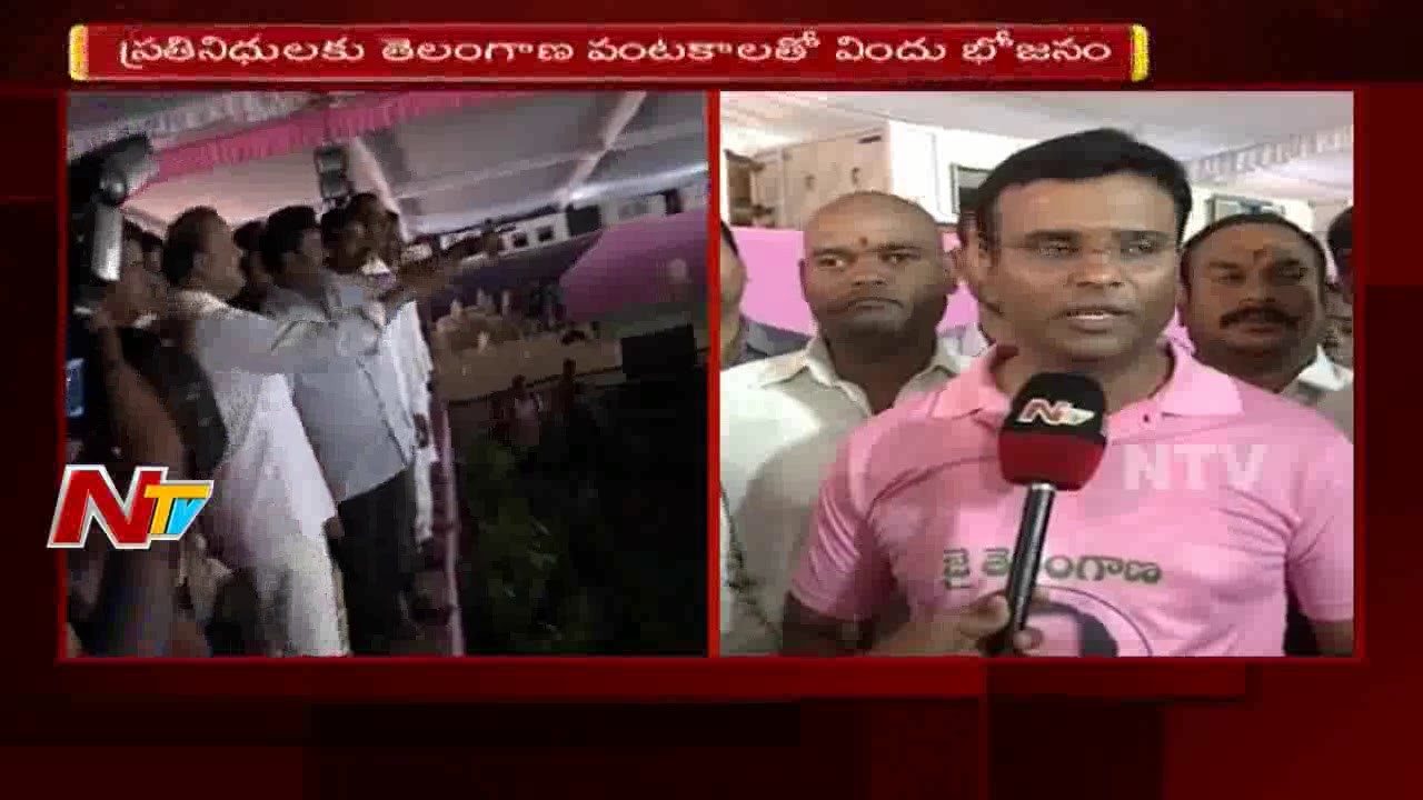 Huge Arrangements For TRS Party Plenary Meeting || Minister Review Arrangements || NTV