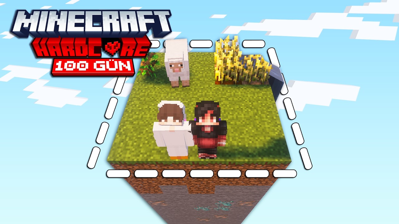 Minecraft Hardcore'da Her G&uuml;n GENİŞLEYEN D&uuml;nyada 100 G&uuml;n Hayatta Kalmak...