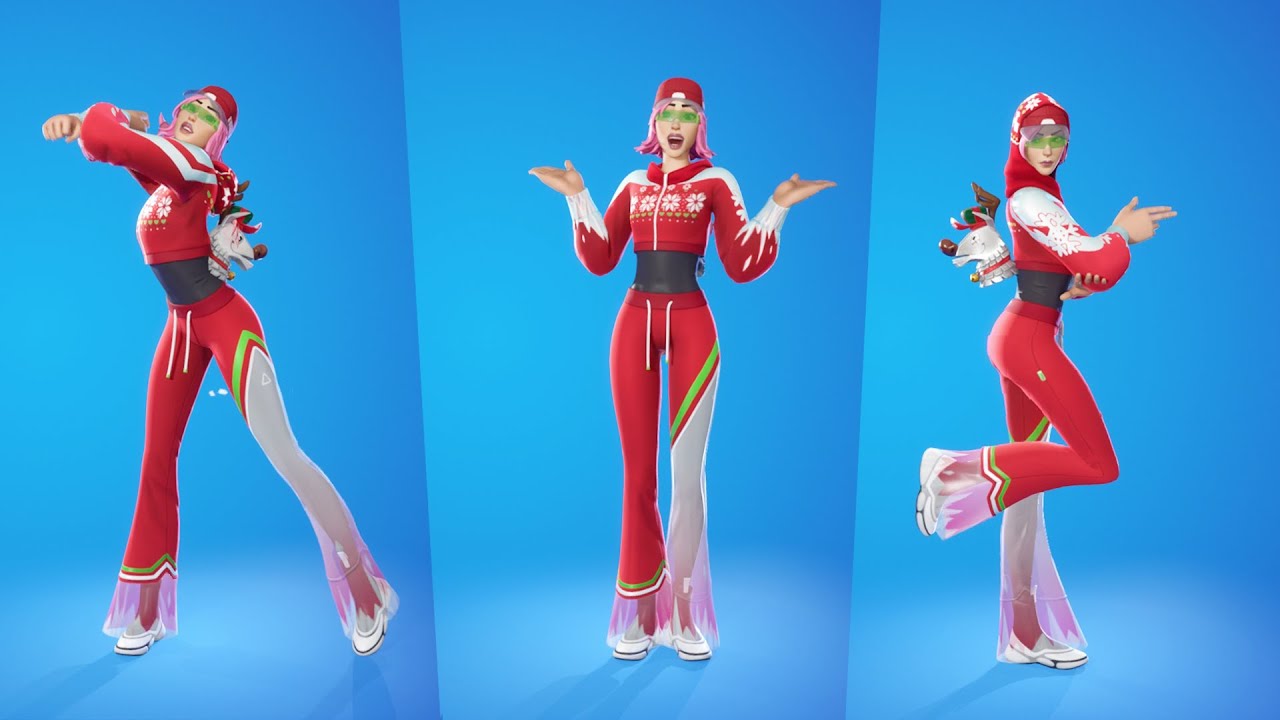 Arctic Adeline Skin Showcase with Emotes and Dances | Fortnite Battle Royale | Arctic Adeline Outfit