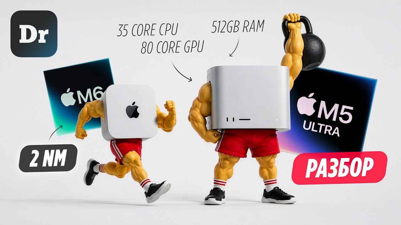 НОВЫЕ ЧИПЫ Apple M6 и M5 ULTRA &mdash; скорость против грубой силы