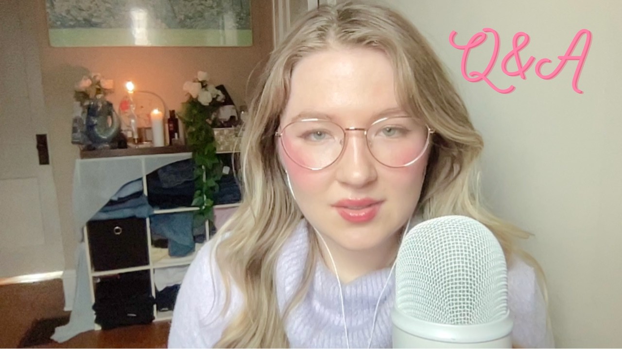 ASMR Gum chewing + whisper Q & A