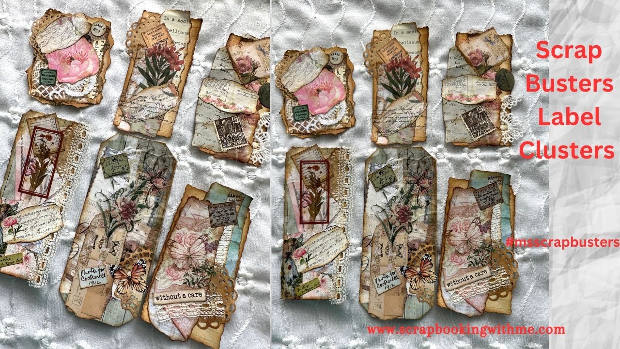 MAKING EASY LABEL CLUSTERS WITH A TWIST ~ #msscrapbusters