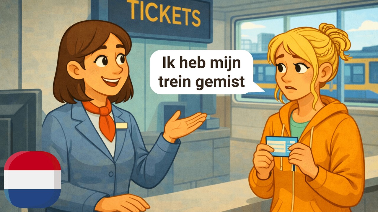 20 Minutes of Simple Dutch Dialogues (With Subtitles) | A1-A2 | Tickets, Trains & Talks
