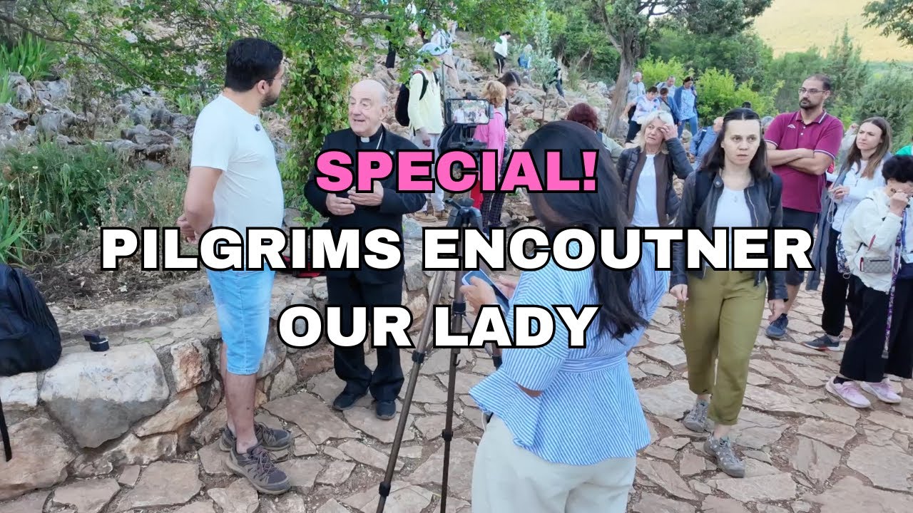 WOW !  PILGRIMS ENCOUNTER OUR LADY DURING APPARITION IN MEDJUGORJE