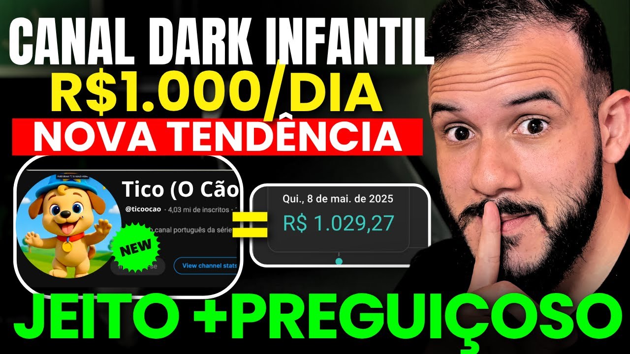 NOVA ONDA: Como Criar um Canal Dark Infantil usando IA  (SEM APARECER E AUTOMÁTICO)