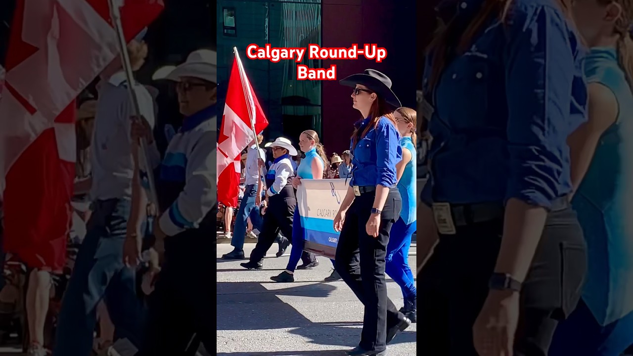 Calgary Round-Up Band. Calgary Stampede 2024 Parade. #band #stampede #parade