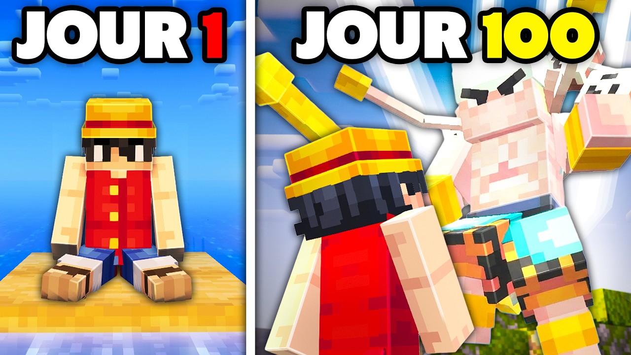 J'ai survécu 100 JOURS sur One Piece Minecraft (l'aventure complète)