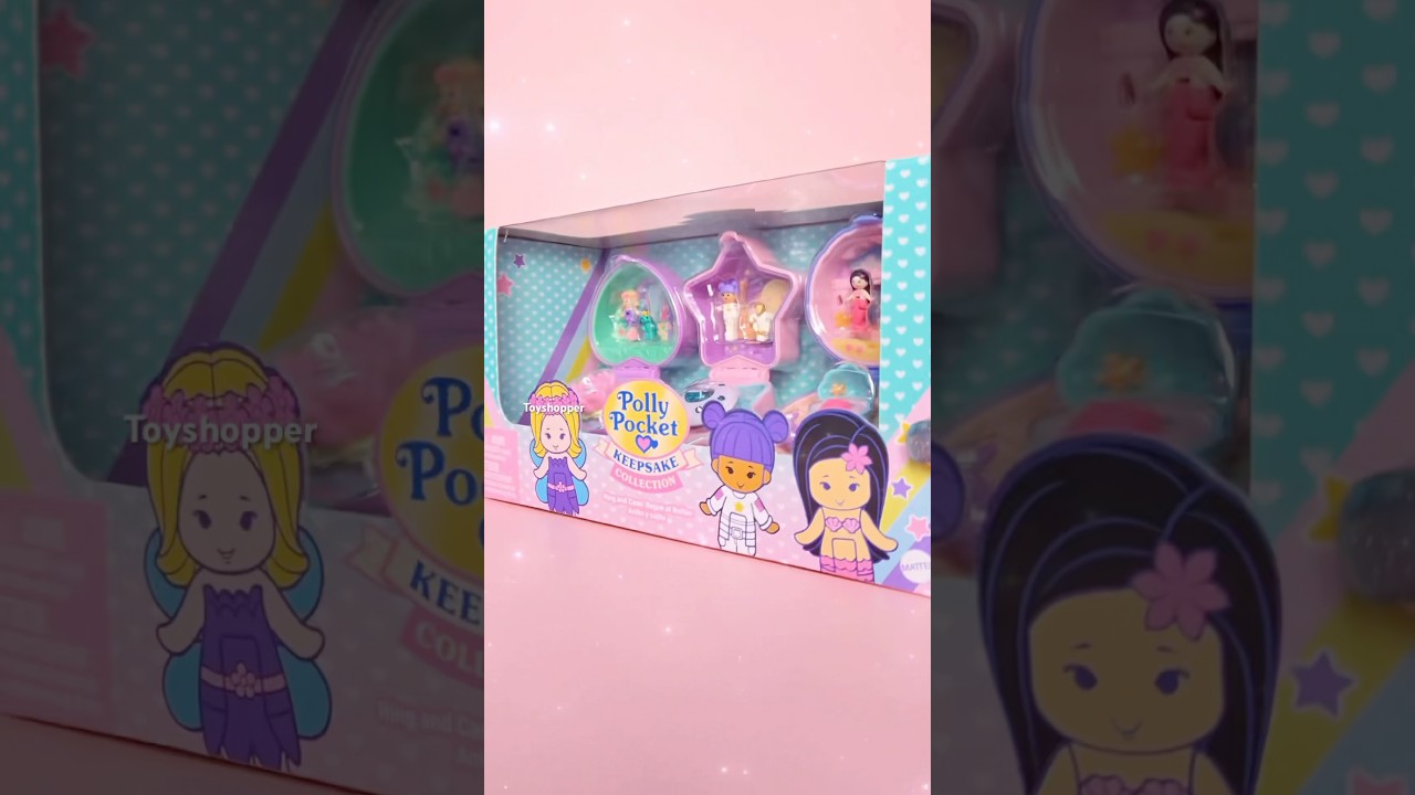 Unboxing Polly Pocket Keepsake Collection &ndash; Ring and Case Set Mattel USA 2023 💗✨ #pollypocket #toys