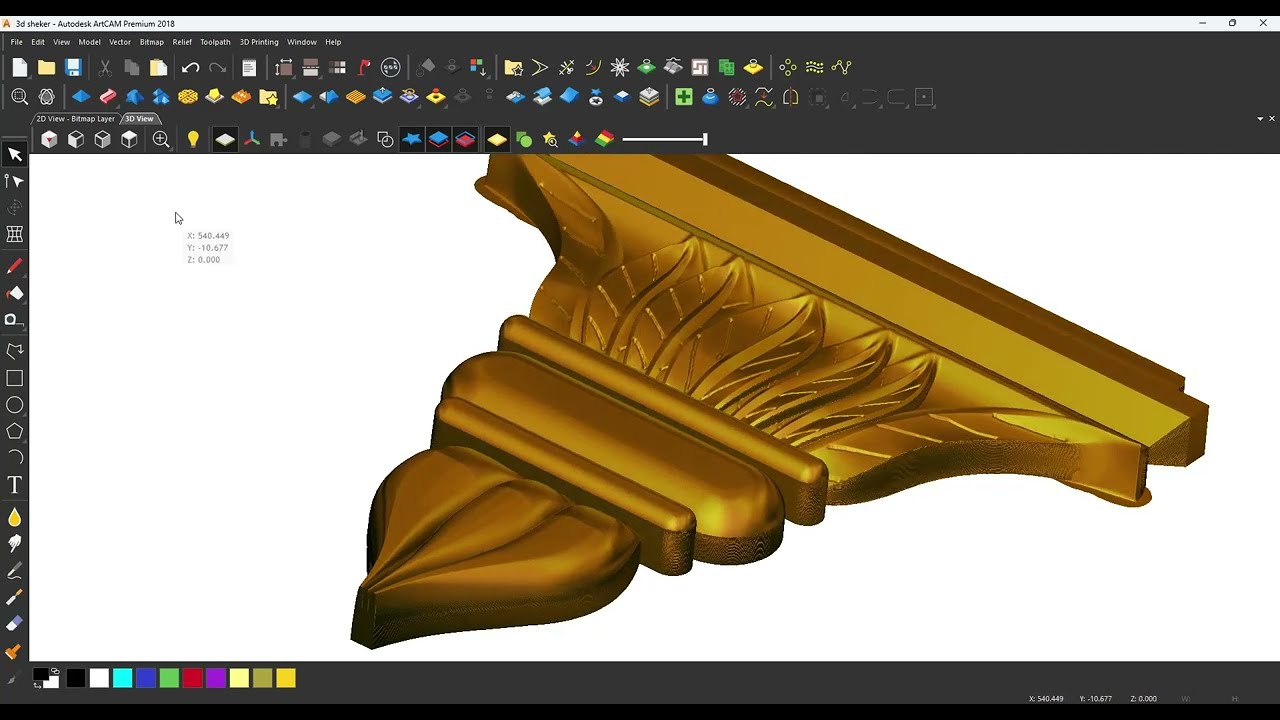 3d desIgn in artcam 2018