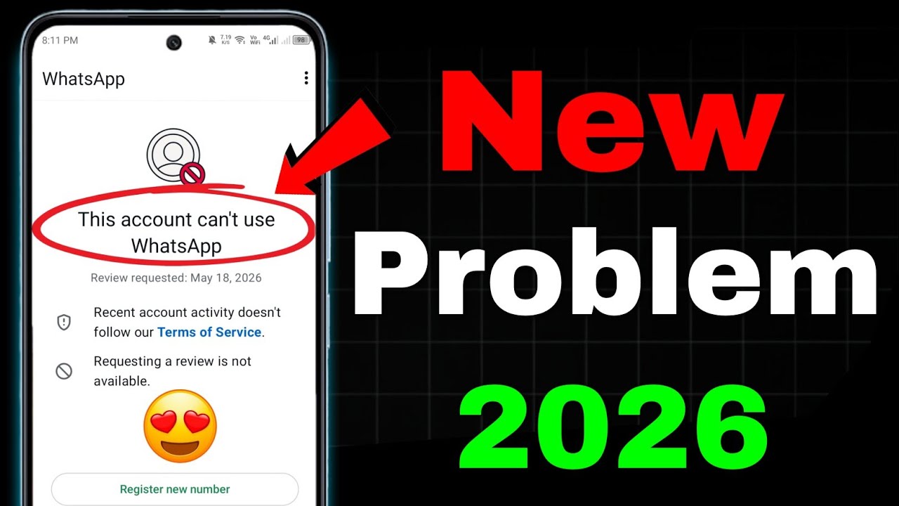 Whatsapp Unban New Process 2026 ✅(100% Working) || This account can't use Whatsapp Problem New 2026