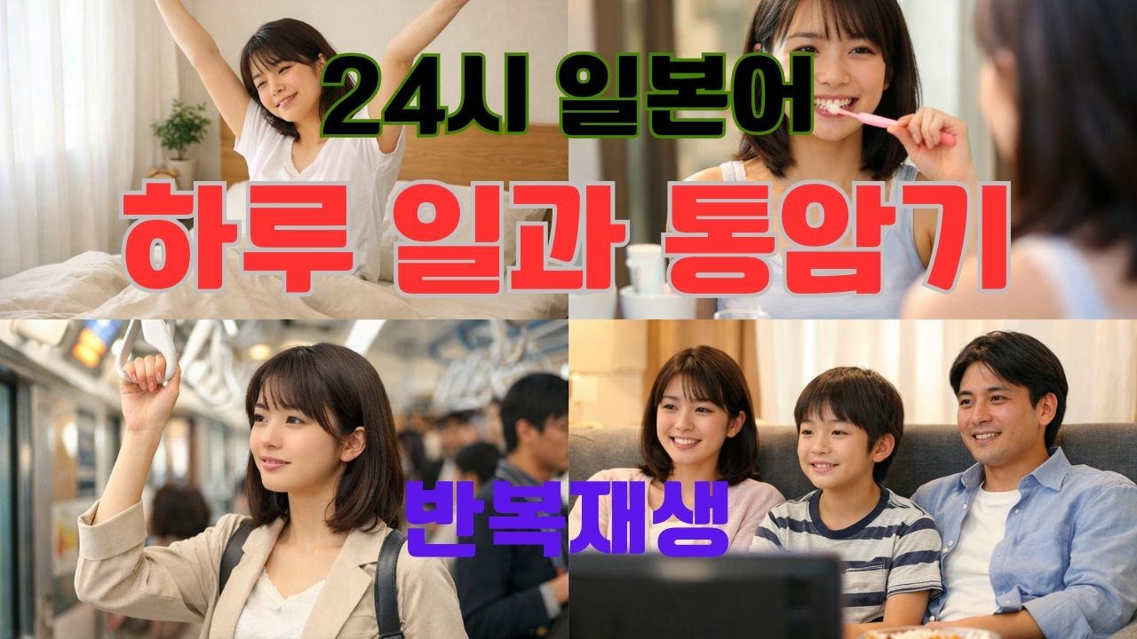 🔥 자기전에 틀어놓으세요. 매일쓰는 24시간 일본어표현