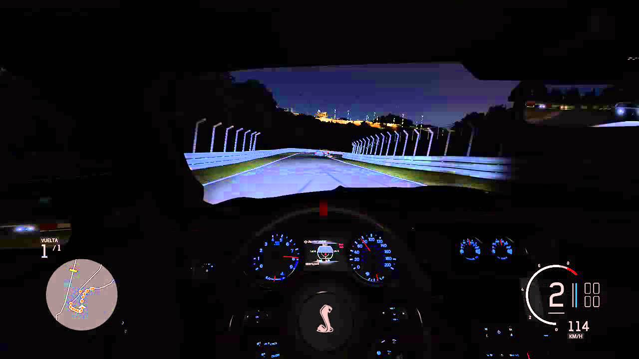 Forza Motorsports 6. Circuito de Nurburgring noche. Coche Ford Mustang 2016. Sin luz se acab&oacute;.