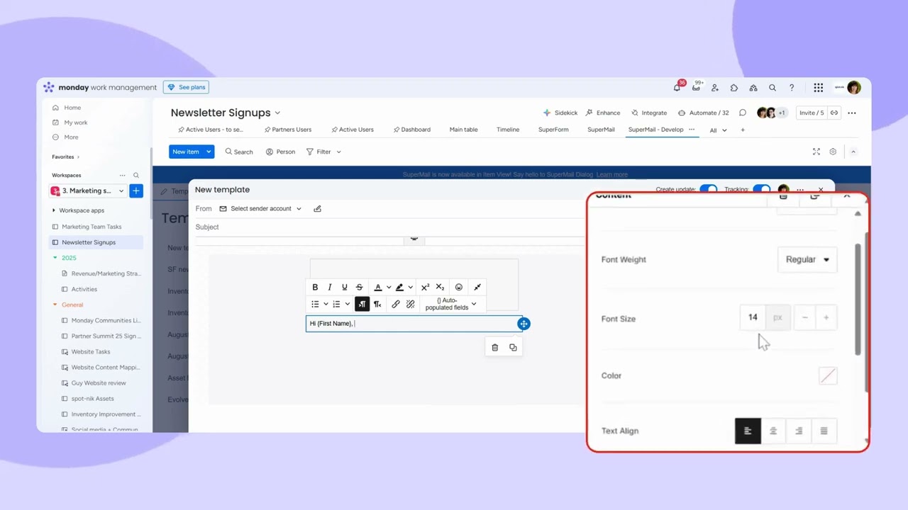 How to Create Custom Emails in monday.com