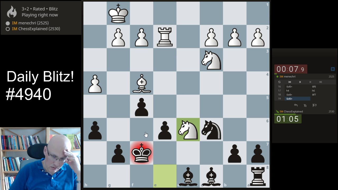 Blitz Chess #4940 vs IM menechri Sicilian Bowdler Attack Black