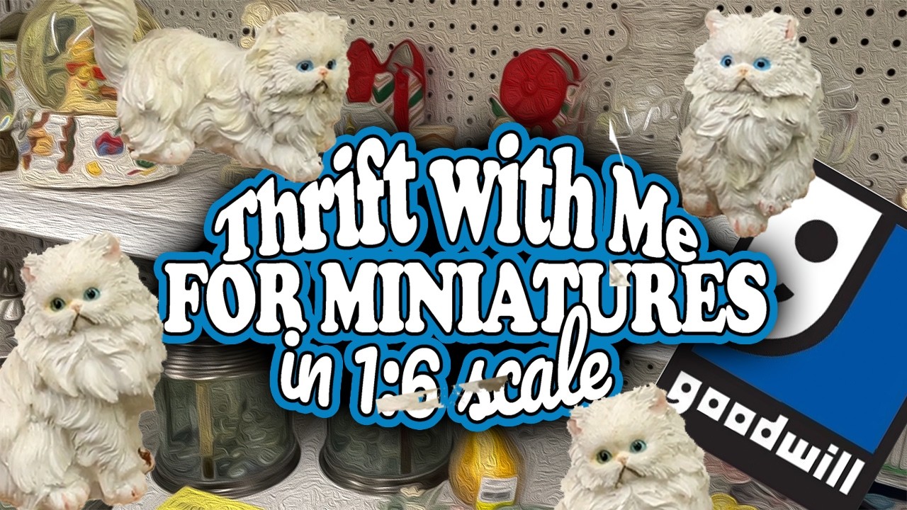 Thrift with Me at Goodwill for Miniatures for My Dollhouse Makeovers and Dioramas THE CATS