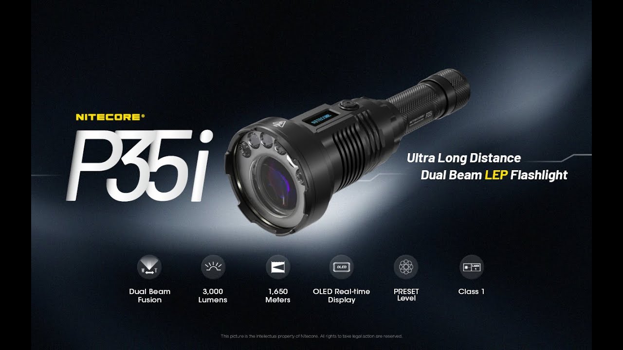 NITECORE P35i - Ultra Long Distance Dual Beam LEP Flashlight