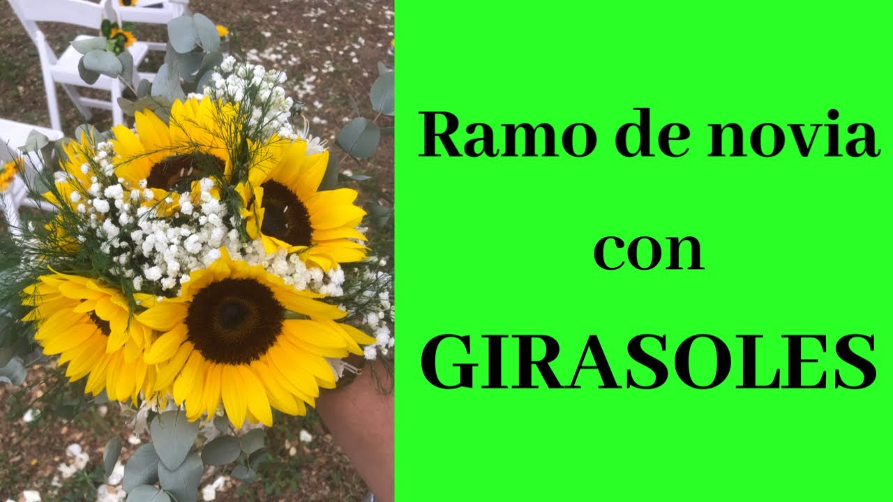 Como hacer RAMO DE NOVIA 👰 RÚSTICO con GIRASOLES 🌻 FÁCIL y RÁPIDO de estilo CAMPESTRE