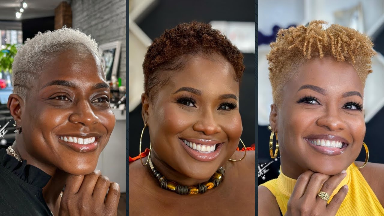 15 Best Anti-Age OLDER Black Women Over 50 Short Natural Hairstyles for THINNING HAIR & ROUND FACES