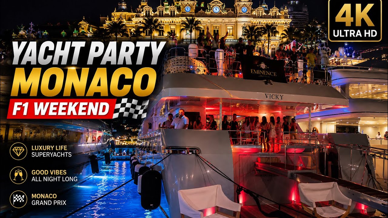 Monaco F1 Grand Prix 2026 | Billionaires Party on Luxury Superyachts! 🛥️💰 4K #grandprix2026 