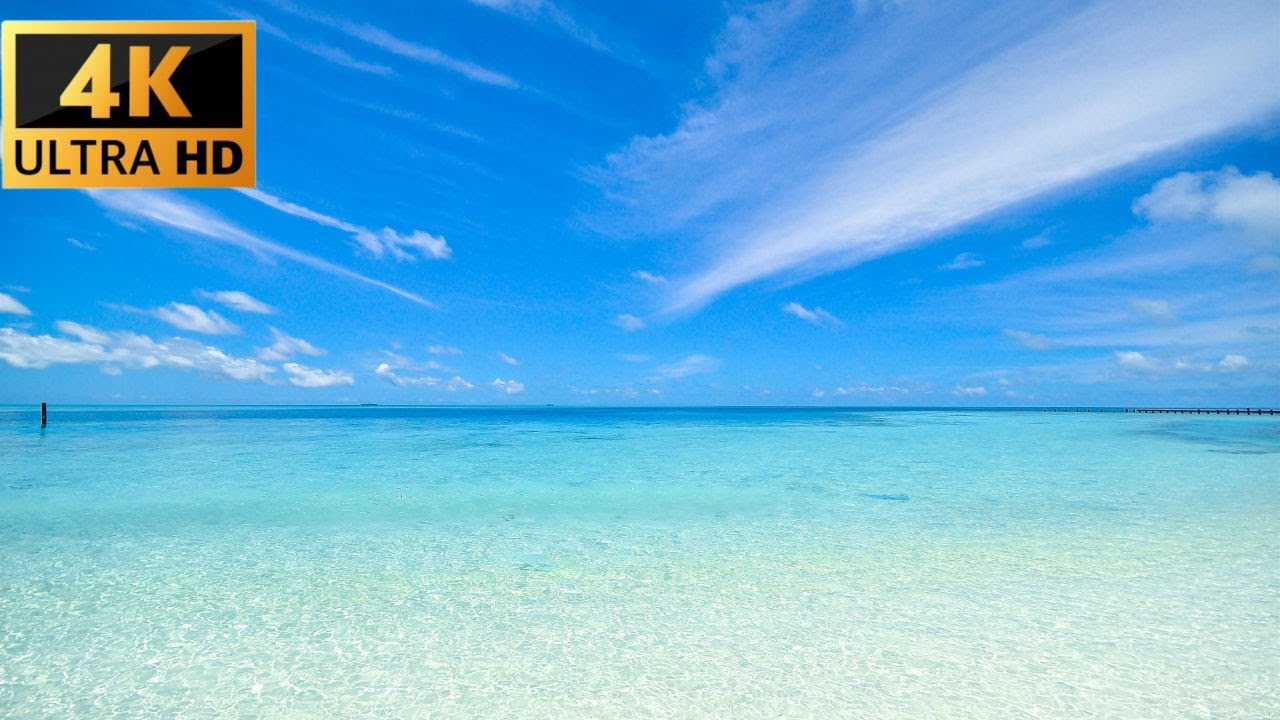 4k Ocean Waves Relaxing Stress Relief, Wave Sounds ,feel the music #oceanrelaxation #4k #8k