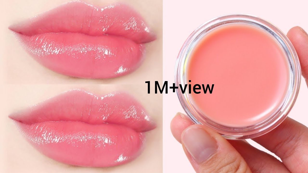 Homemade lip balm for natural pink lip💋💫🌸 #lipgloss #lipbalm #lipcare #remedies #1million