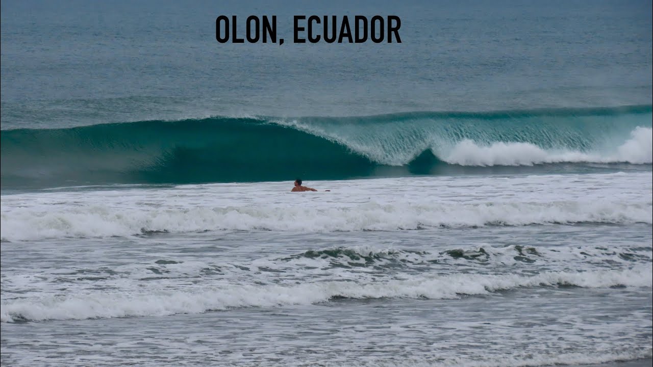 Primer swell de NORTE de la temporada COMBINADO un SUR. Olon, Ecuador.