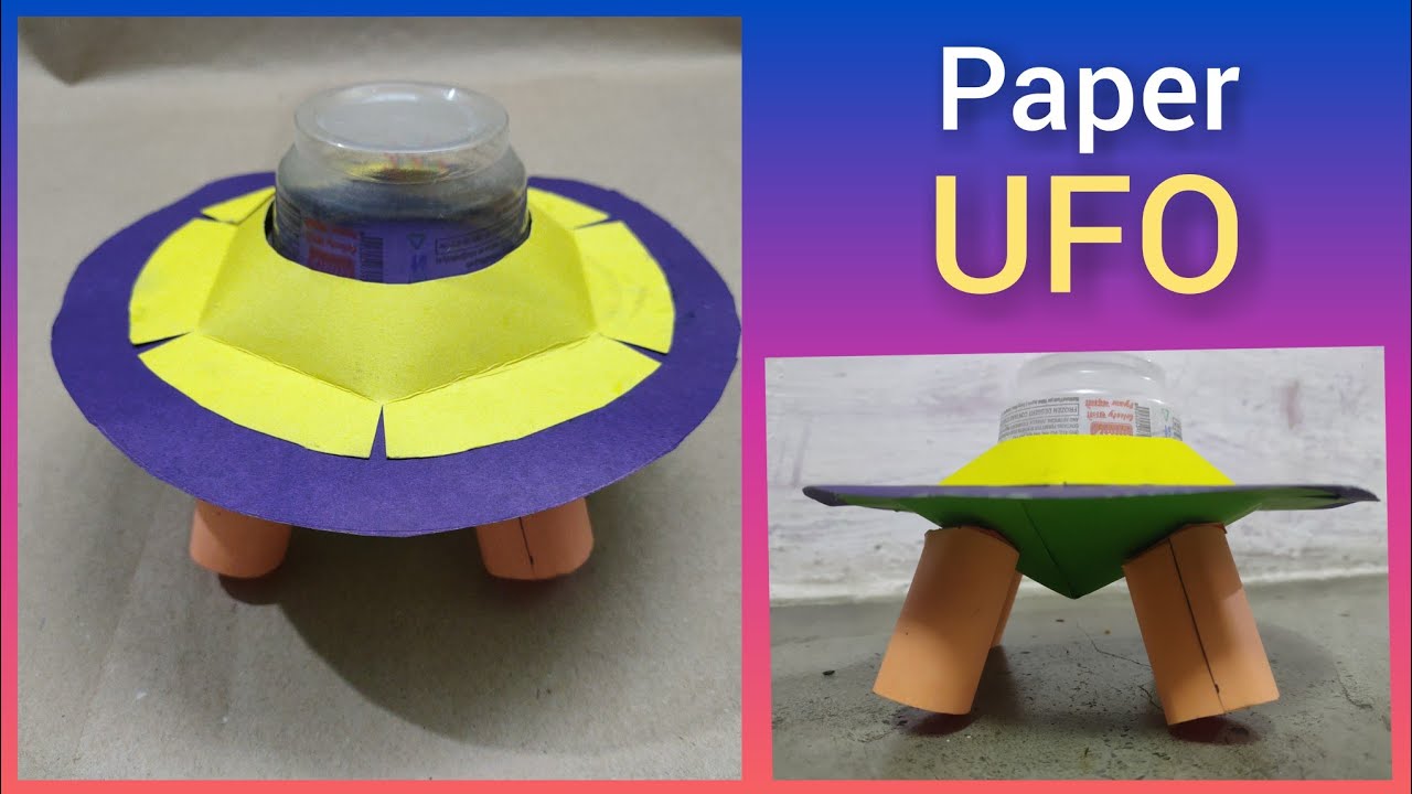 Paper UFO craft making for kids at home | Paper Craft | Diy Craft | Easy Craft | School Project
