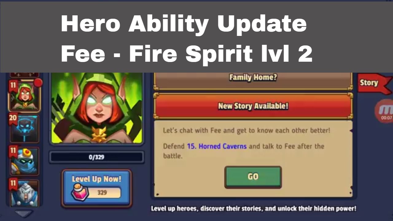 Realm Defense Hero Ability Update | Fee update Feral Spirit lv 2 | Unlock Fee update at Level 11