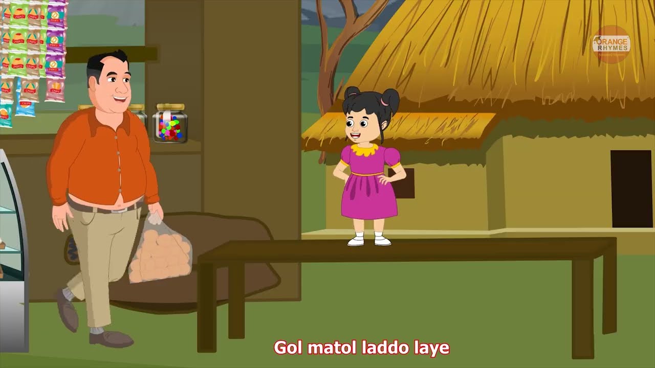Lalaji Ladoo Laaye  | Orange Rhymes | Baby Song | लालाजी लड्डू लाये @orangerhymes