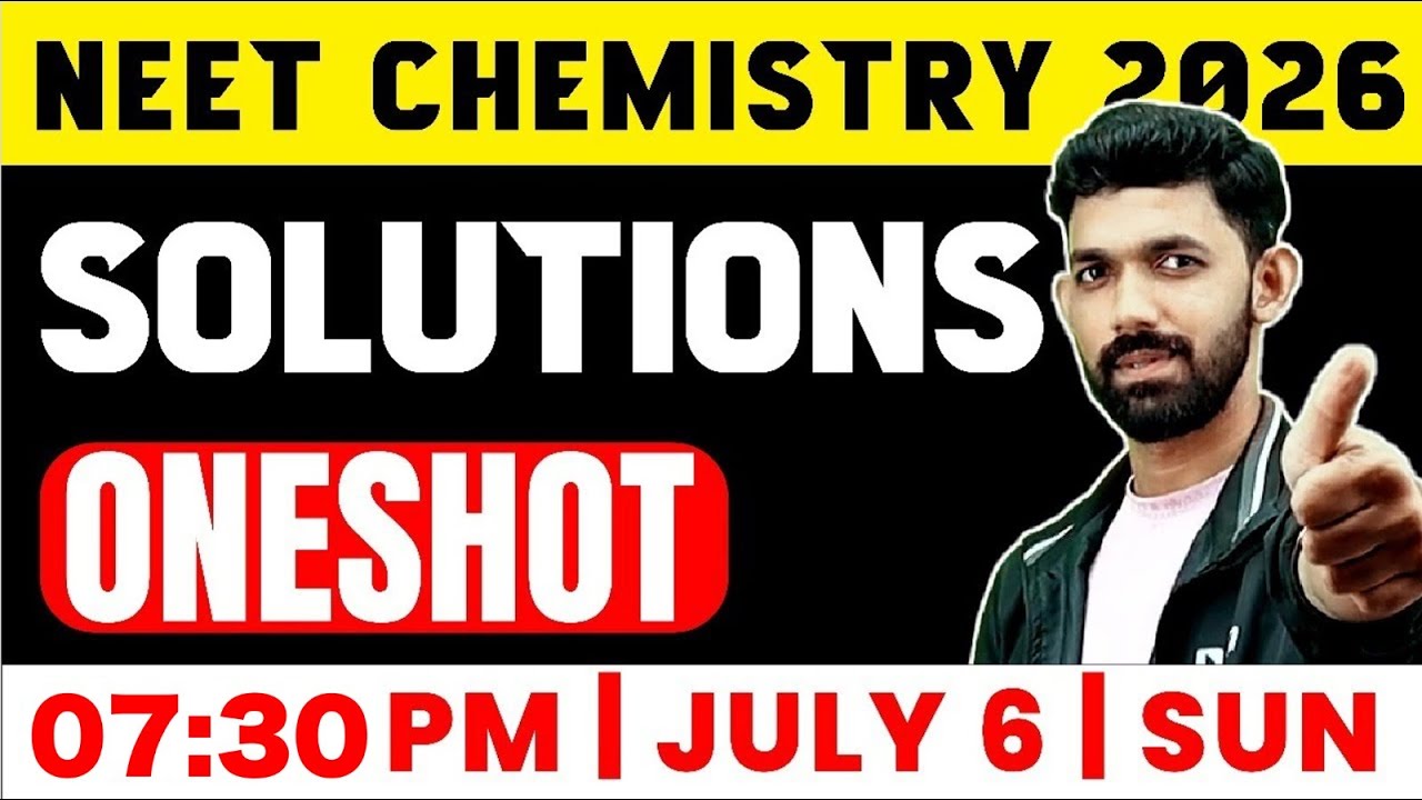 Plus Two NEET 2026 | Chemistry | Solutions | Oneshot | Exam Winner NEET