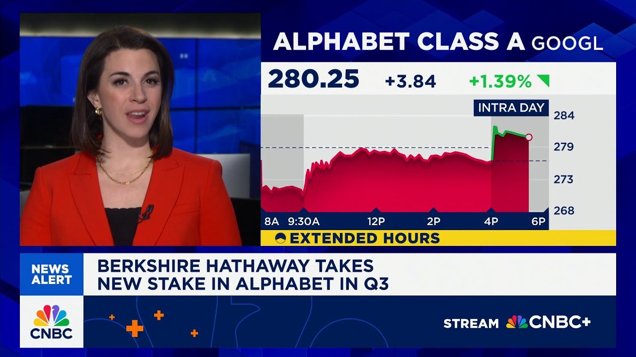 Berkshire Hathaway takes new stake in Alphabet, decreases Apple stake in Q3
