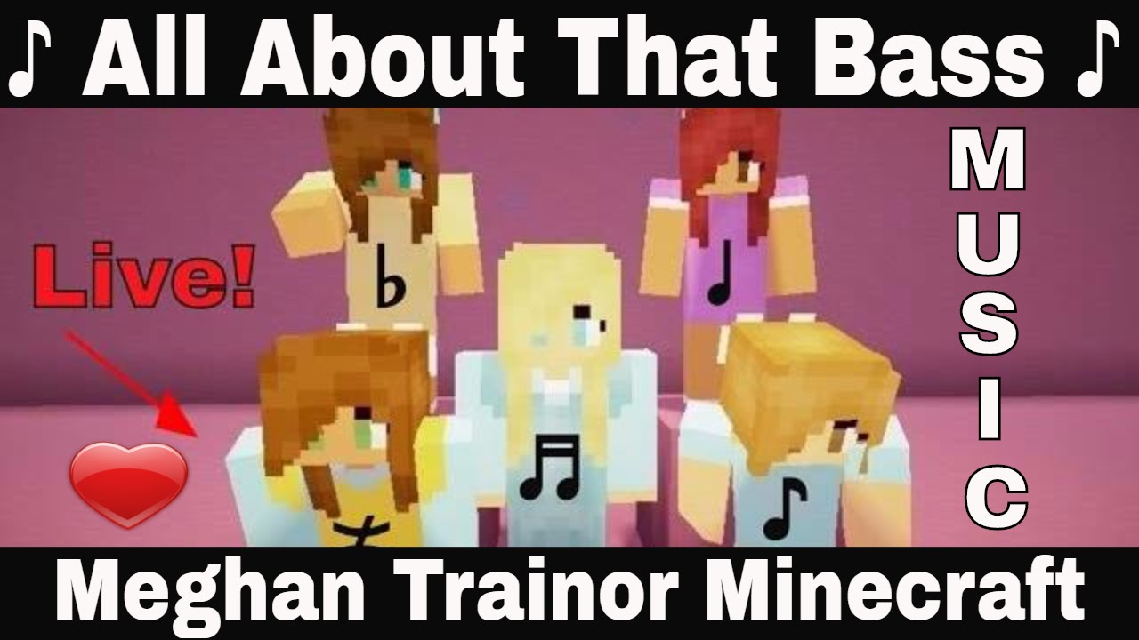 ♪ All About That Bass ♪ - minecraft Music Video Meghan Trainor parody M-Train catscraft love song