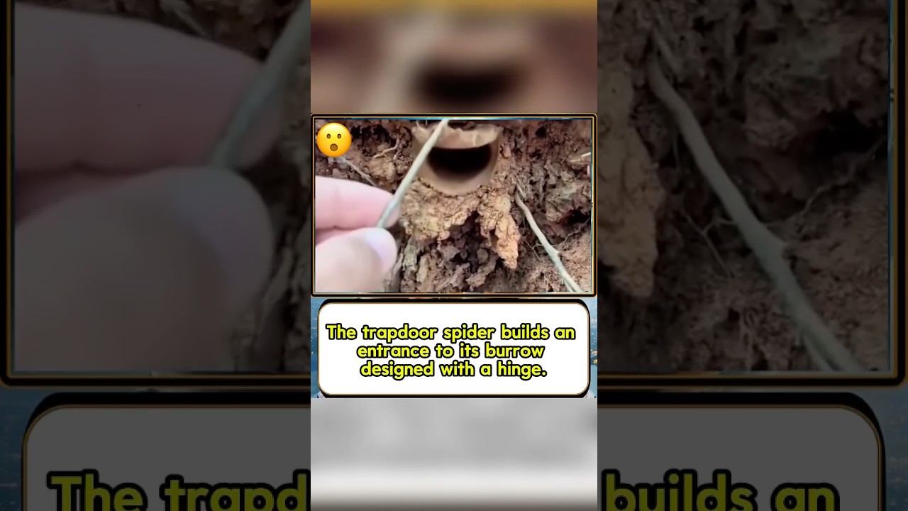 Trapdoor Spider, A Burrow with a Hinged Door! #trapdoorspider #natureengineering #predatortactical
