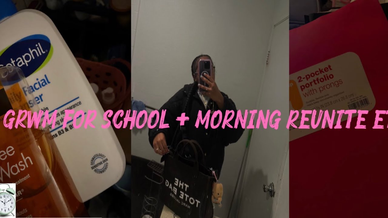 | GRWM FOR SCHOOL + MORNING REUNITE + GET TO KNOW ME |🫧💕 (first video!!)