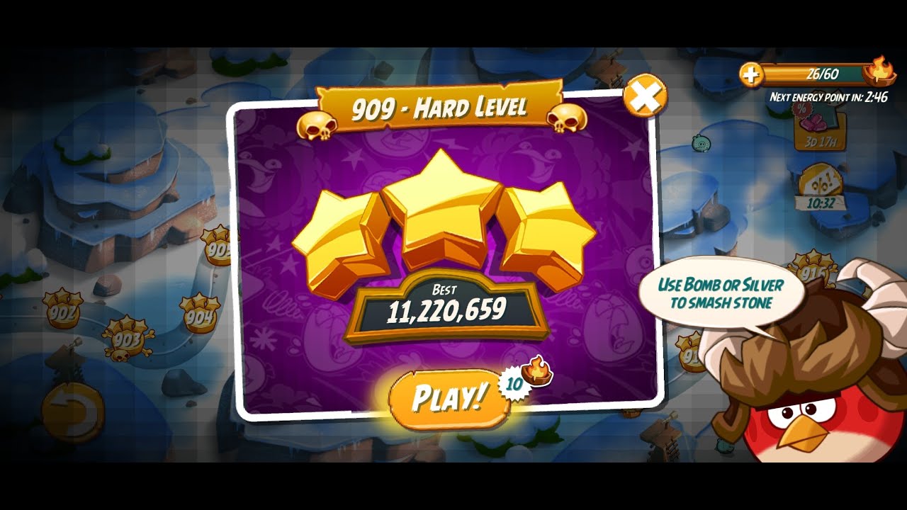 Angry Birds 2 | Rescuer | Level 909 | Hard Level | Hitting Fun | Angry Bird 2 Show