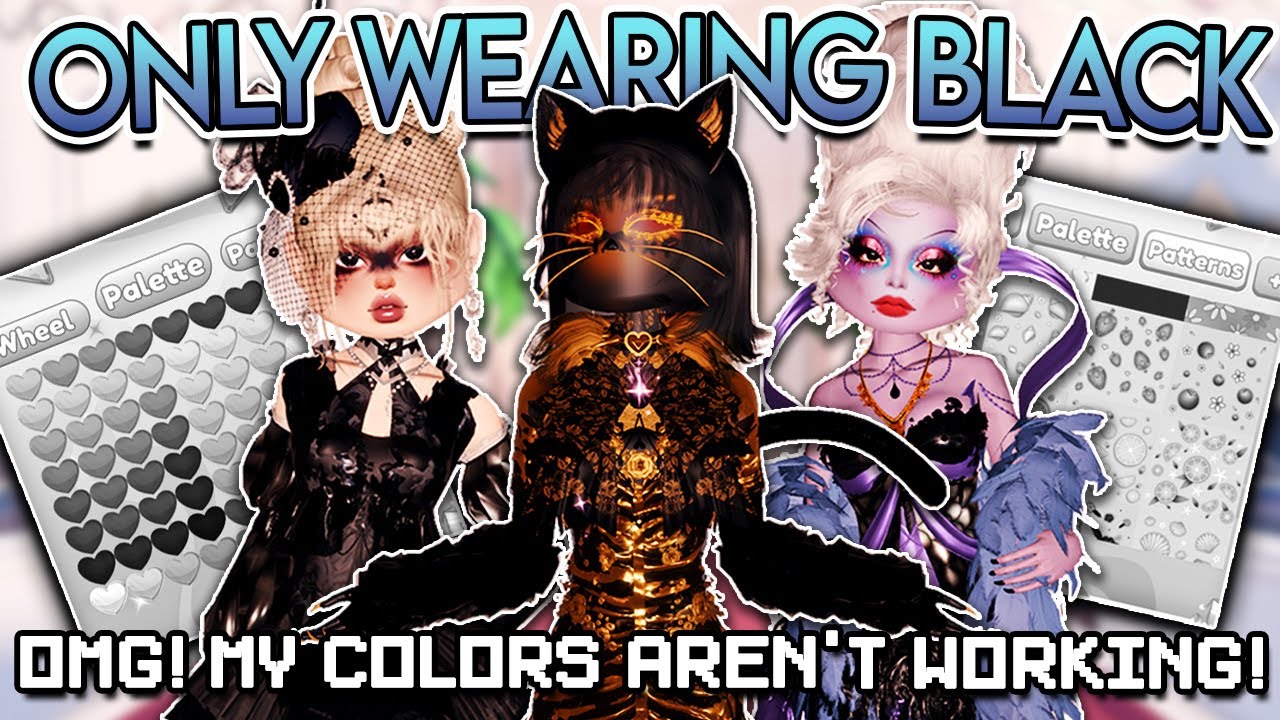 ONLY Dressing in *BLACK* for EVERY THEME in DRESS TO IMPRESS!! (Roblox)
