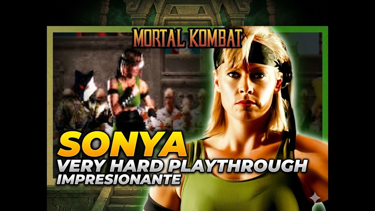 MORTAL KOMBAT ARCADE SONYA JUGANDO EN MAXIMA DIFICULTAD #retro #arcade #gameplaywalkthrough