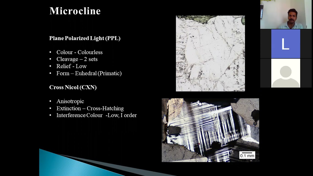 Optical Prop  of Quartz, Orthoclase, Microcline, Albite and Labradorite