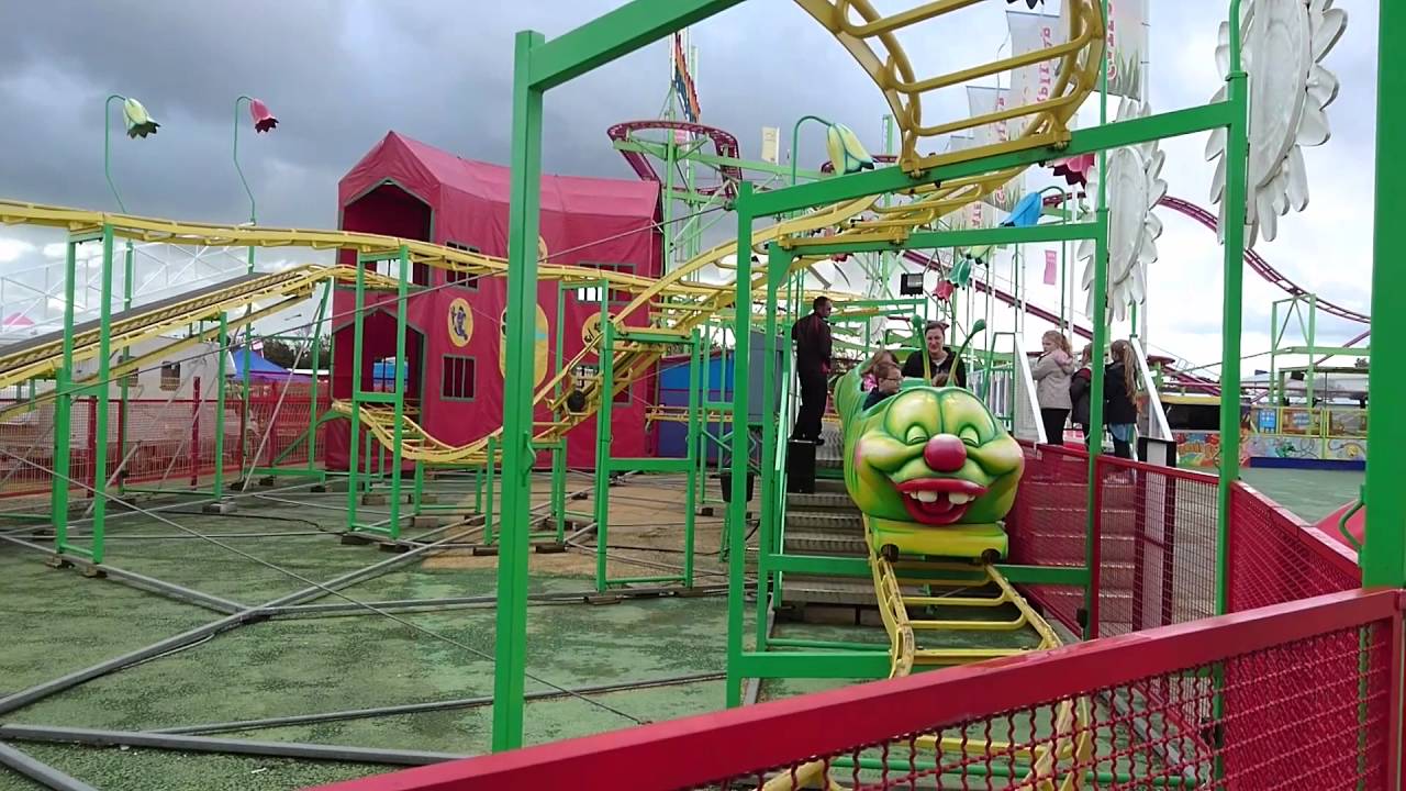 Caterpillar Coaster Ride At Brean theme Park, 1 October 2016