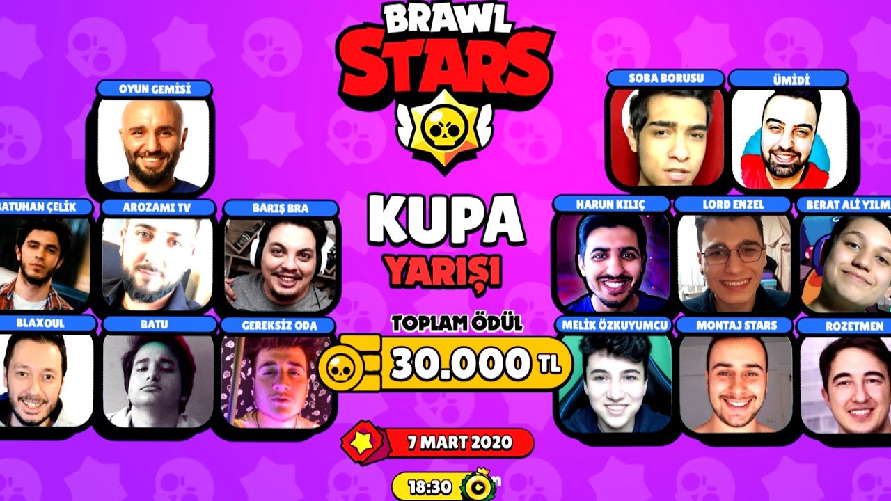 KİMSE DERECEME İNANAMADI ! YOUTUBER TURNUVASI BRAWL STARS !
