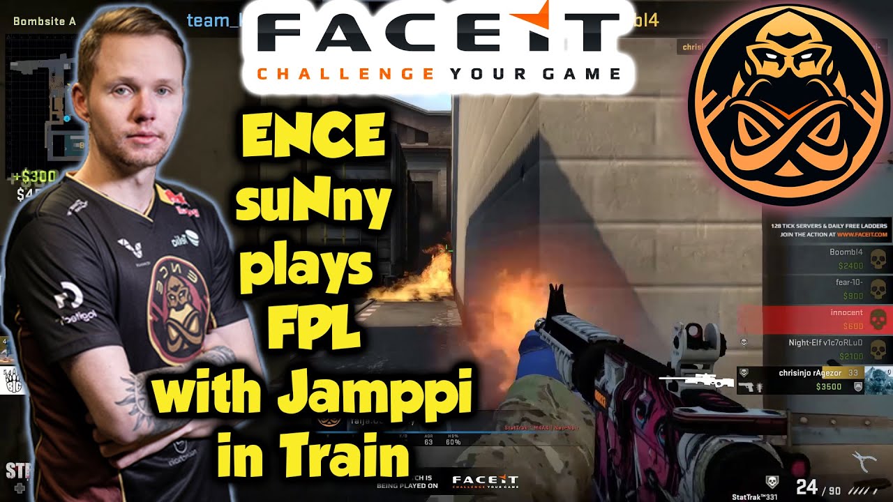 ENCE suNny plays FPL with Jamppi in Train