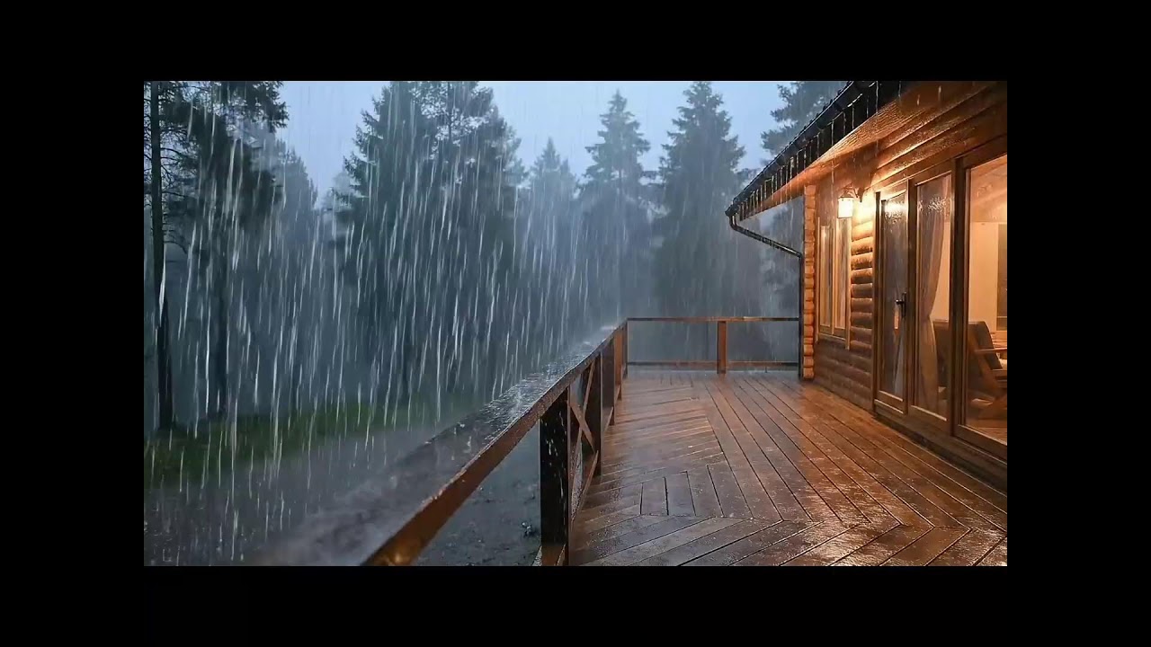 Gentle Rain Sounds for Sleep with Soft Thunderstorm for Focus & Study | Peaceful Rain Night