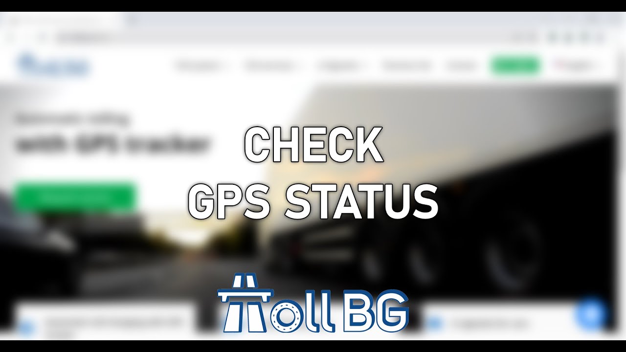 Automatic tolling with GPS onboard device - Check GPS status