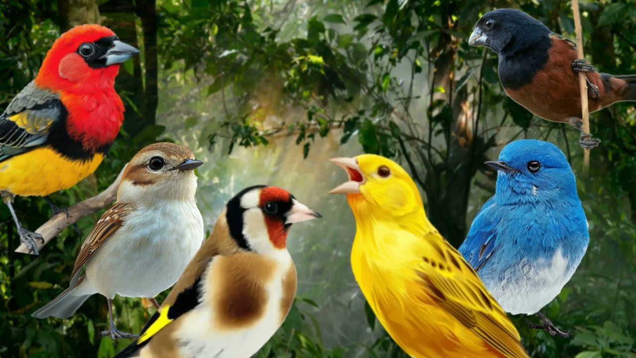 1 Hora de PÁSSAROS Cantando na Natureza ao Amanhecer
