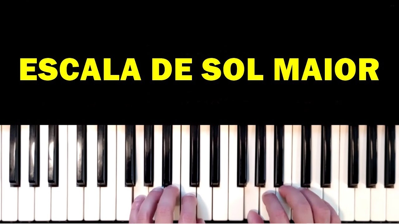 Aprenda como tocar a ESCALA DE SOL MAIOR com as duas mãos no teclado ou piano